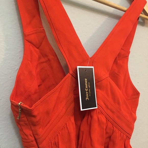 💎 NWT juicy couture deep v firecracker red blouse - Picture 6 of 8